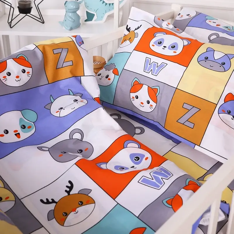 Пододеяльник MirSon Бязь Kids Time 20-0039 Zoo alphabet 110х140 см (2200009640070) - фото 5