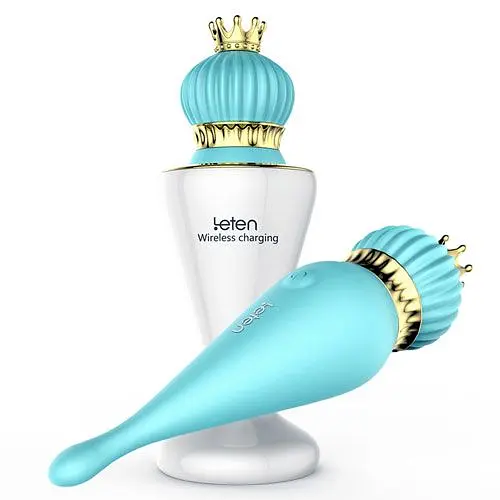 Вібратор Leten Dream Key Королівський з індукційною зарядкою, водонепроникний бірюзовий - фото 4