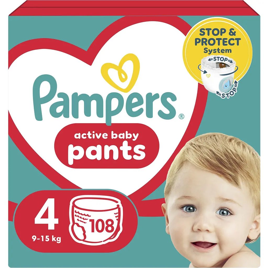 Підгузки-трусики Pampers Active Baby Pants 4 (9-15 кг), 216 шт. - фото 2