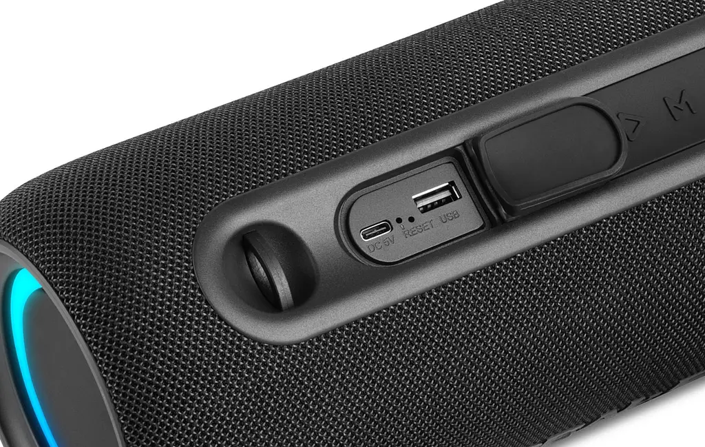Портативная колонка REAL-EL RX725 15W Bluetooth TWS, RGB, Black - фото 7