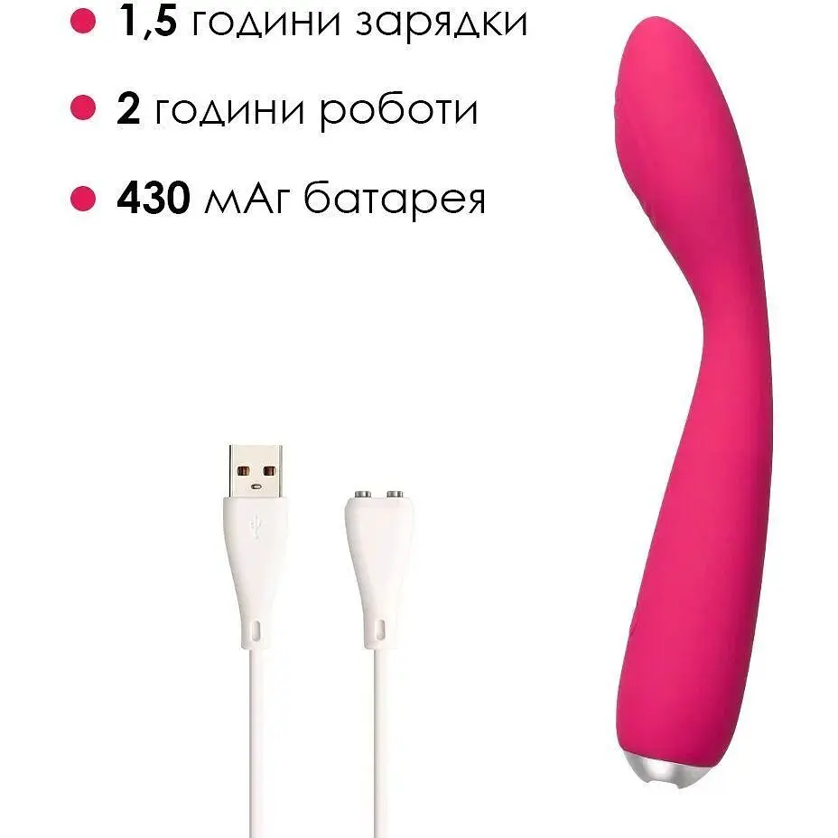 Вібратор для клітора та точки G Svakom Iris Plum Red двостороння стимуляція - фото 5