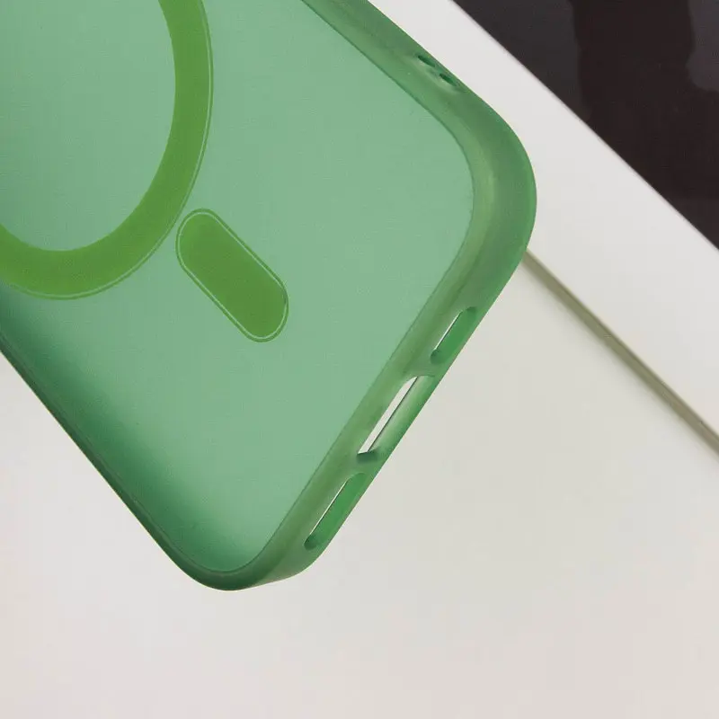 Чохол TPU+PC Lily with MagSafe для Apple iPhone 14 Pro Max (6.7) Army Green - фото 8