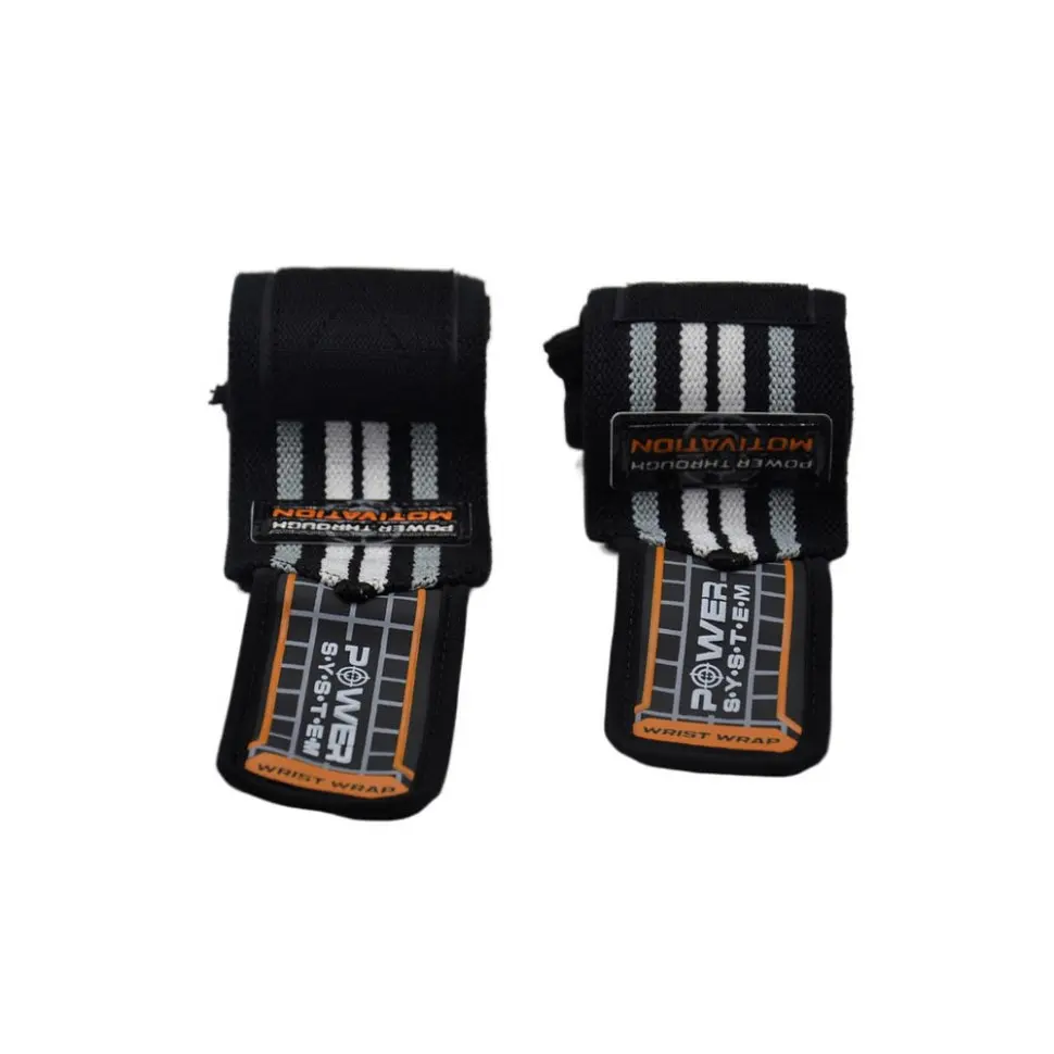 Кистьові бинти Wrist Wraps Power System PS-3500_Grey-Black - фото 2
