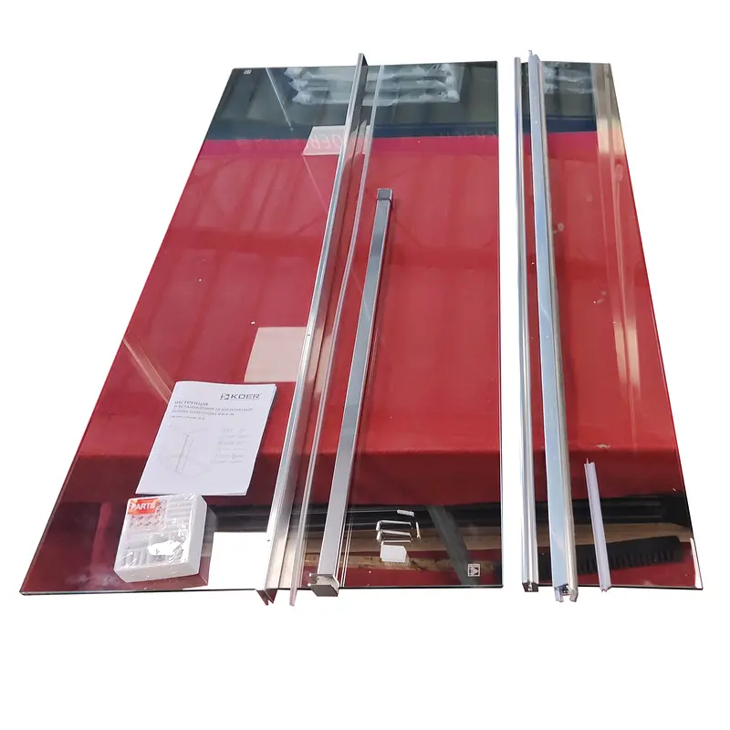 Душова перегородка Koer Sr SP03-30x200-TR-01 Walk-In (рухома.частина) прозоре скло Easy Clean 8мм, хром KR5399, прозорий, хром - фото 12