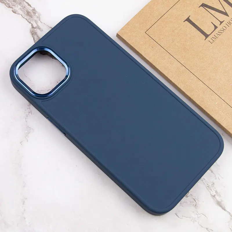 TPU чохол Bonbon Metal Style для Apple iPhone 14 (6.1) Синій / Cosmos blue - фото 4