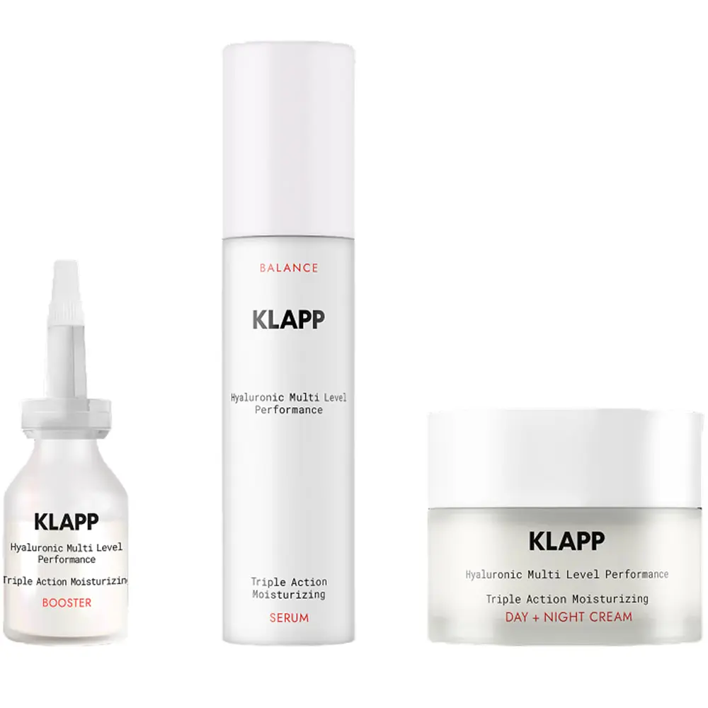 Набор Klapp Triple Action Moisturizing Power Trio Set: крем 50 мл + сыворотка 50 мл + бустер 15 мл - фото 2