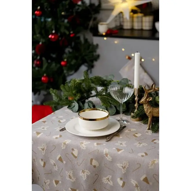 Скатертина Прованс Шапочки на бежевому  136х180 см (36551) - фото 4