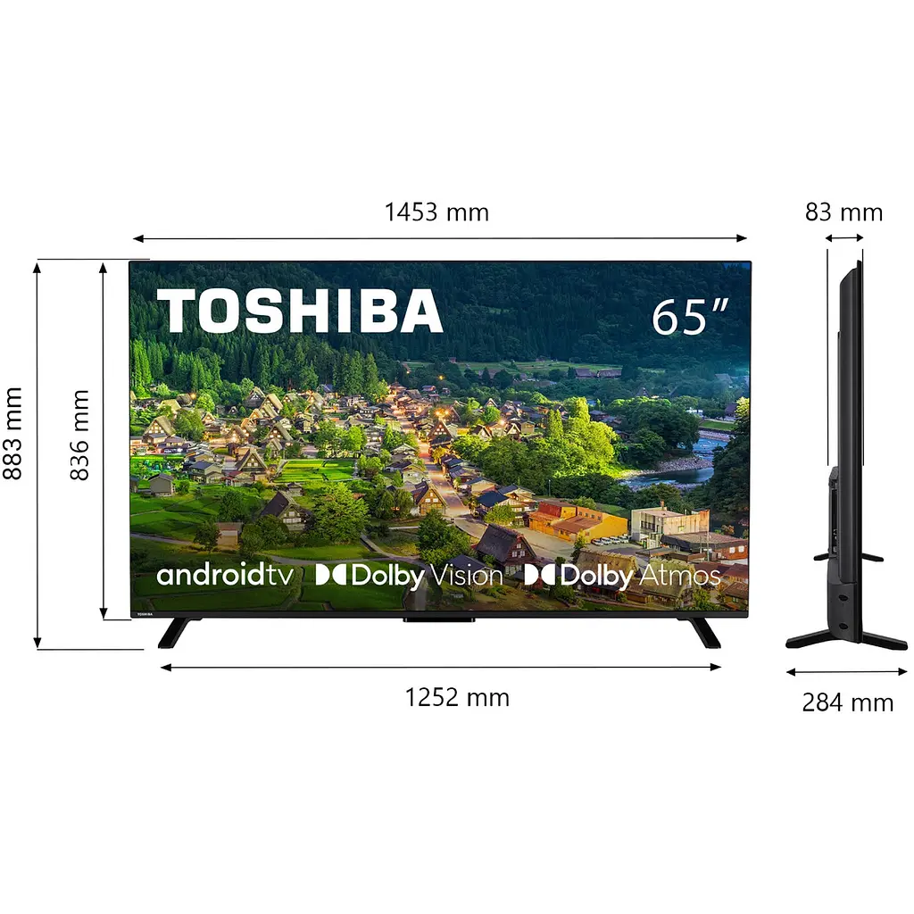 ТБ 65 Toshiba 65UA2363DG 4K UHD/LED/T2/Android 11/2 x 12W/Dolby Digital/HDMI/Wi-Fi/VESA 400 x 200 M4 - фото 9