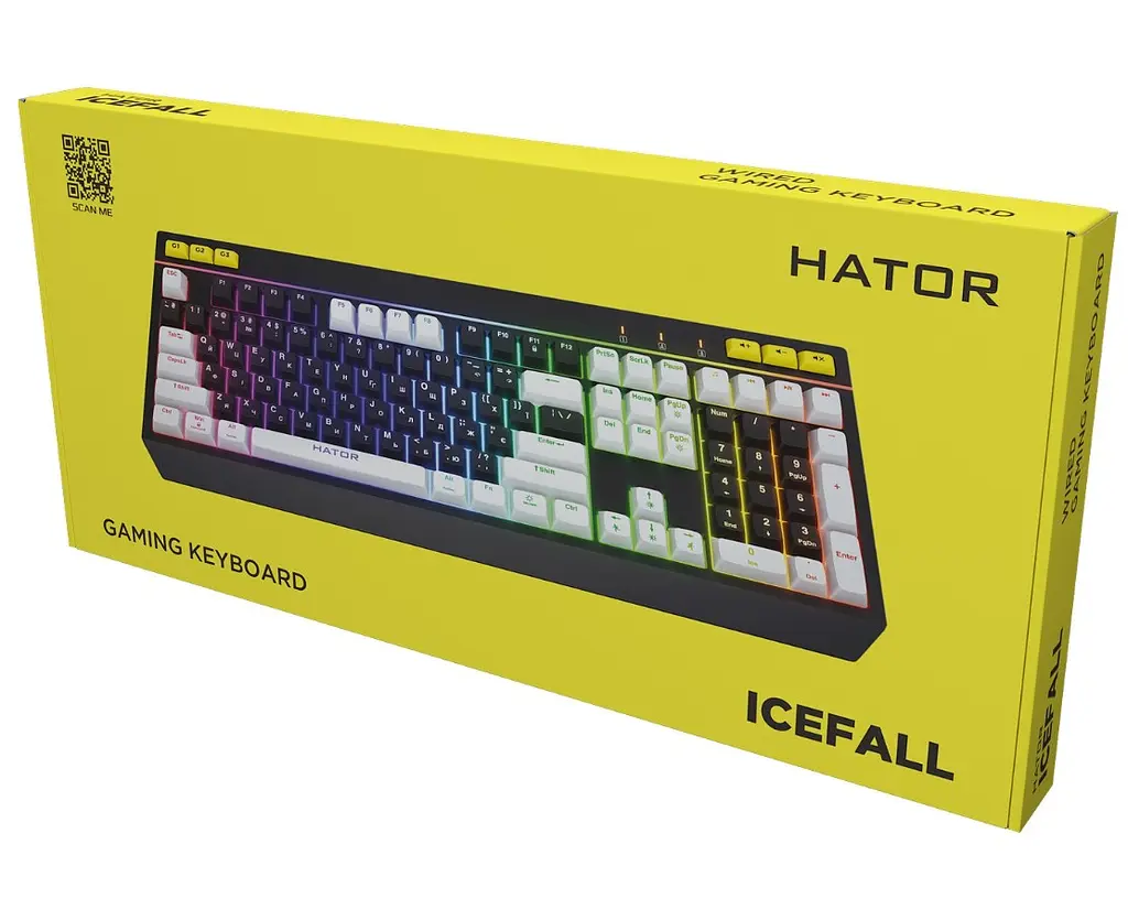 Клавиатура игровая мембранная Hator HTK-400UA USB Icefall Black-White - фото 5