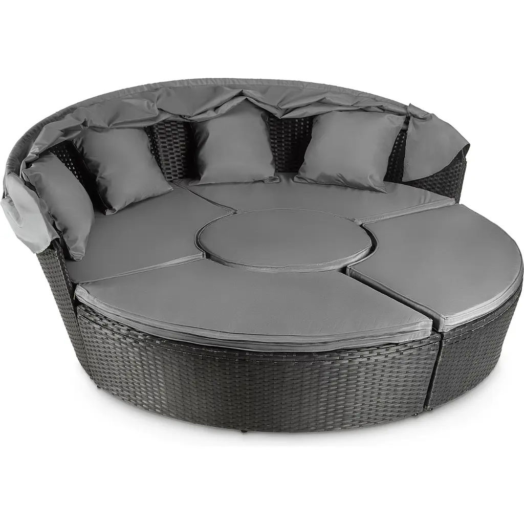 Садові меблі Outtec Round Lounge Chairs чорно-графітові - фото 4