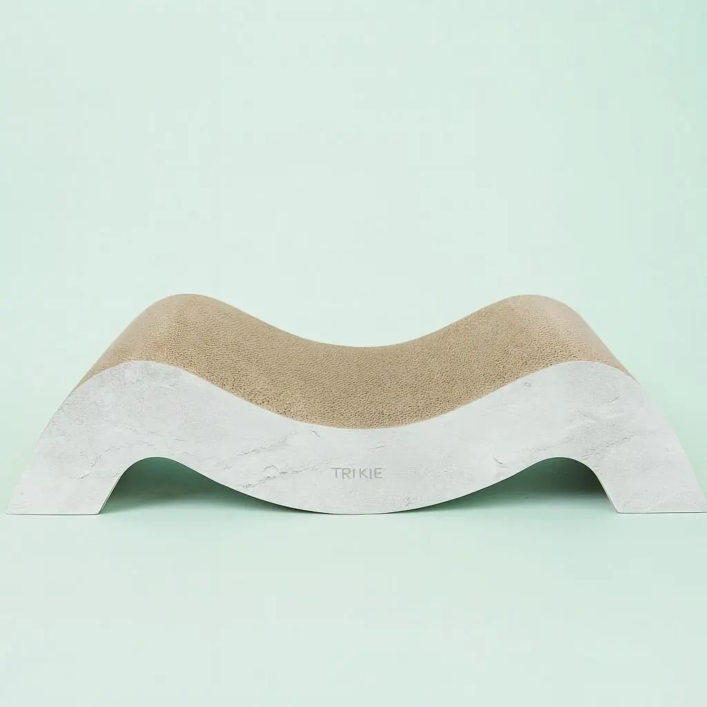 Дряпка Trixie для котів Хвиля XXL і котячої м'ятої картон сіра 64х14х37 см [CD] - фото 2