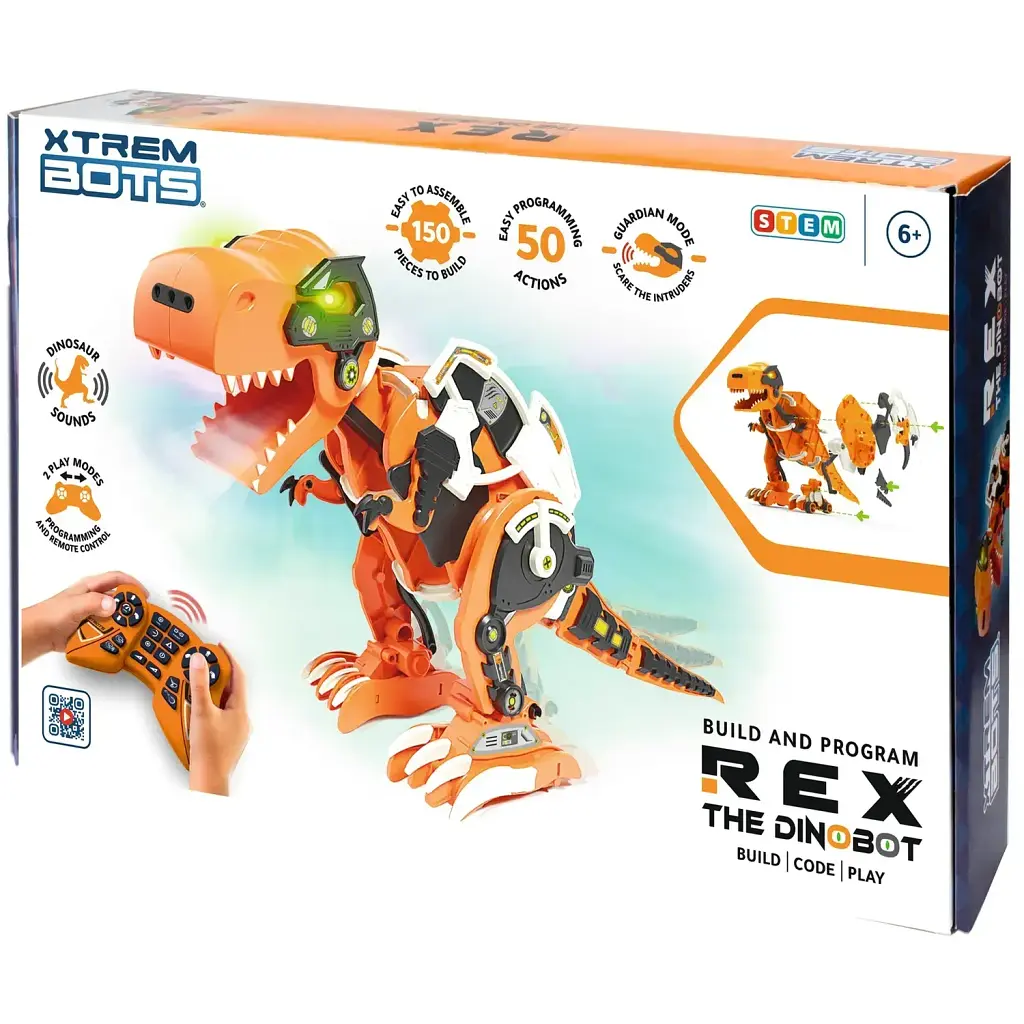 Роботизированная игрушка-конструктор Blue Rocket Xtrem Bots Дино Рекс (XT3803086) - фото 5