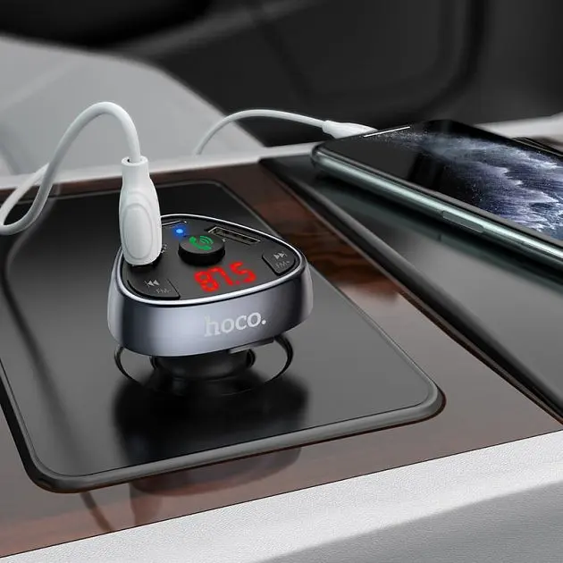 Автомобільний FM-модулятор Hoco E51 + Bluetooth (2USB+PD) - фото 8