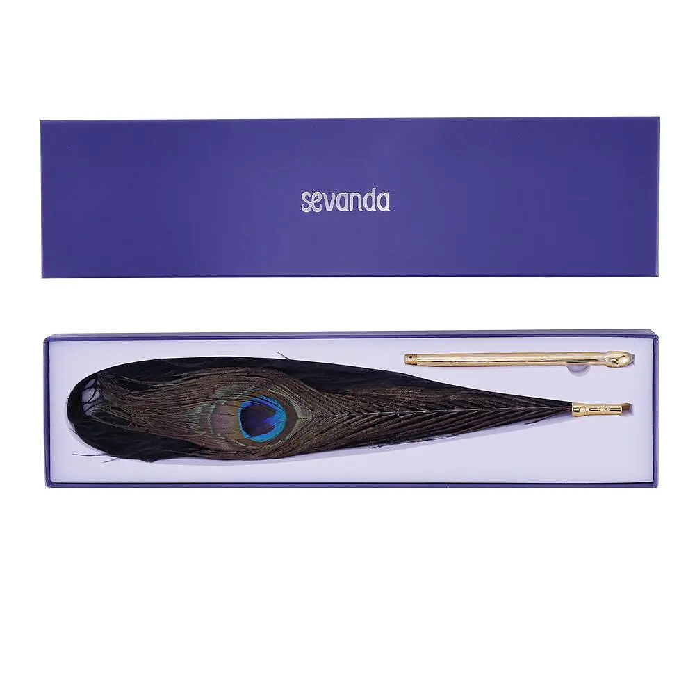 Лоскітка LOCKINK SEVANDA Natural Peacock Flirting Feather Tickler, пір’я павича та страуса - фото 8