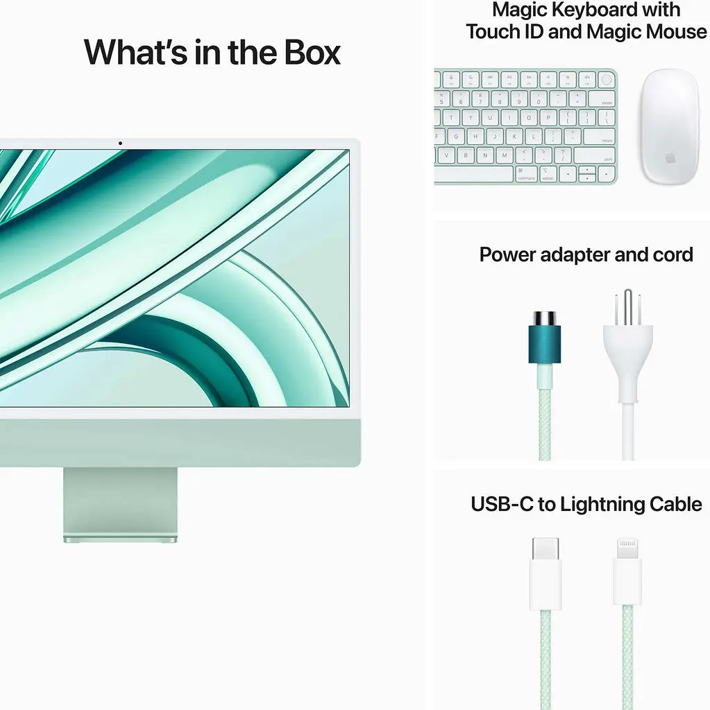 Моноблок Apple iMac 24 M3 Green 2023 (MQRP3SL/A) - фото 4