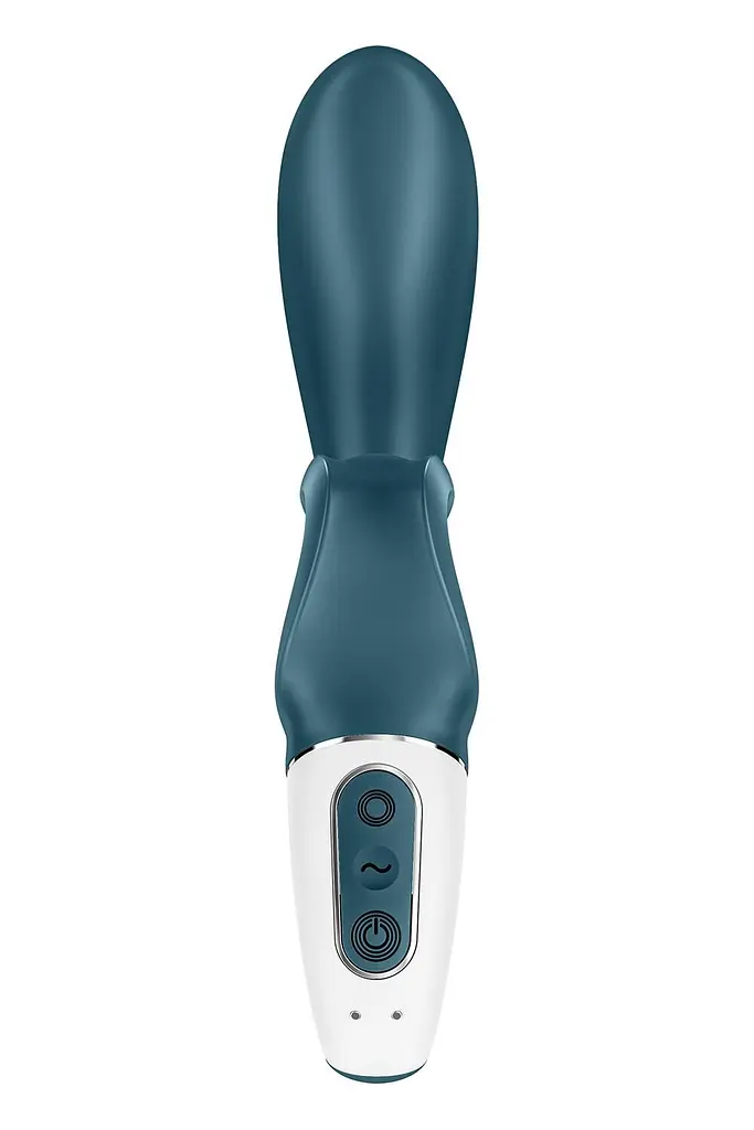 Смарт вібратор-кролик Satisfyer Hug Me Bluegrey, 2 мотори, діаметр 4,2см, широка кліторальна частина - фото 5