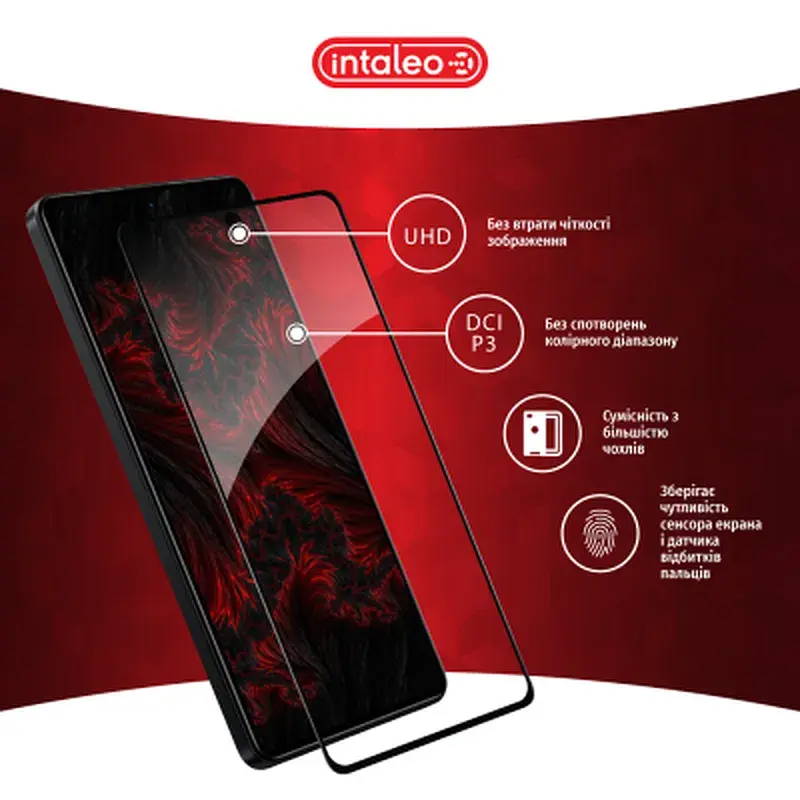 Скло захисне Intaleo Full Glue Xiaomi Poco X5 Pro Black (1283126567438) - фото 4