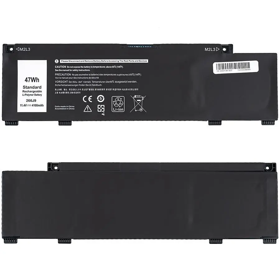 Батарея для ноутбука Dell 266J9 (G3 15 3590 G3 15 3500 G3 15 5500 Inspiron 14 5490) 11.4V 4100mAh 47Wh Чорний - фото 2