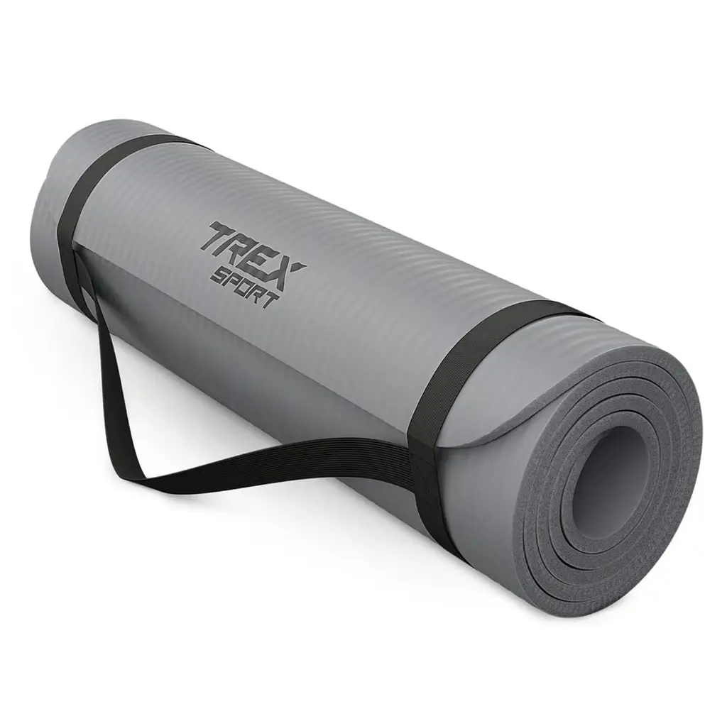 Коврик для йоги Trex Sport TX-018NGM NBR 1см 180х60 сірий
