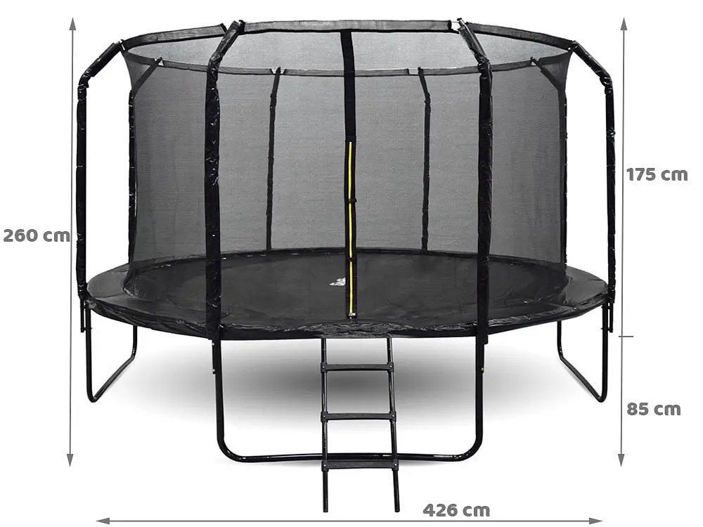Батут садовий SkyFlyer black 14 футов зі сходами 426 см (TR0036) - фото 3