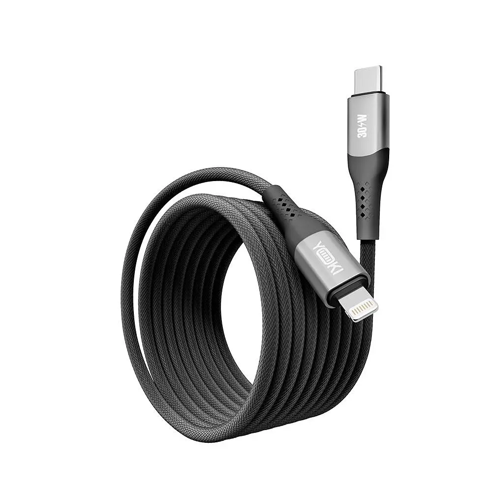 Кабель для заряджання та обміну даними Yoki YK-SO15 SOLID Series 30W 3A/10V 2 м Чорний - фото 2