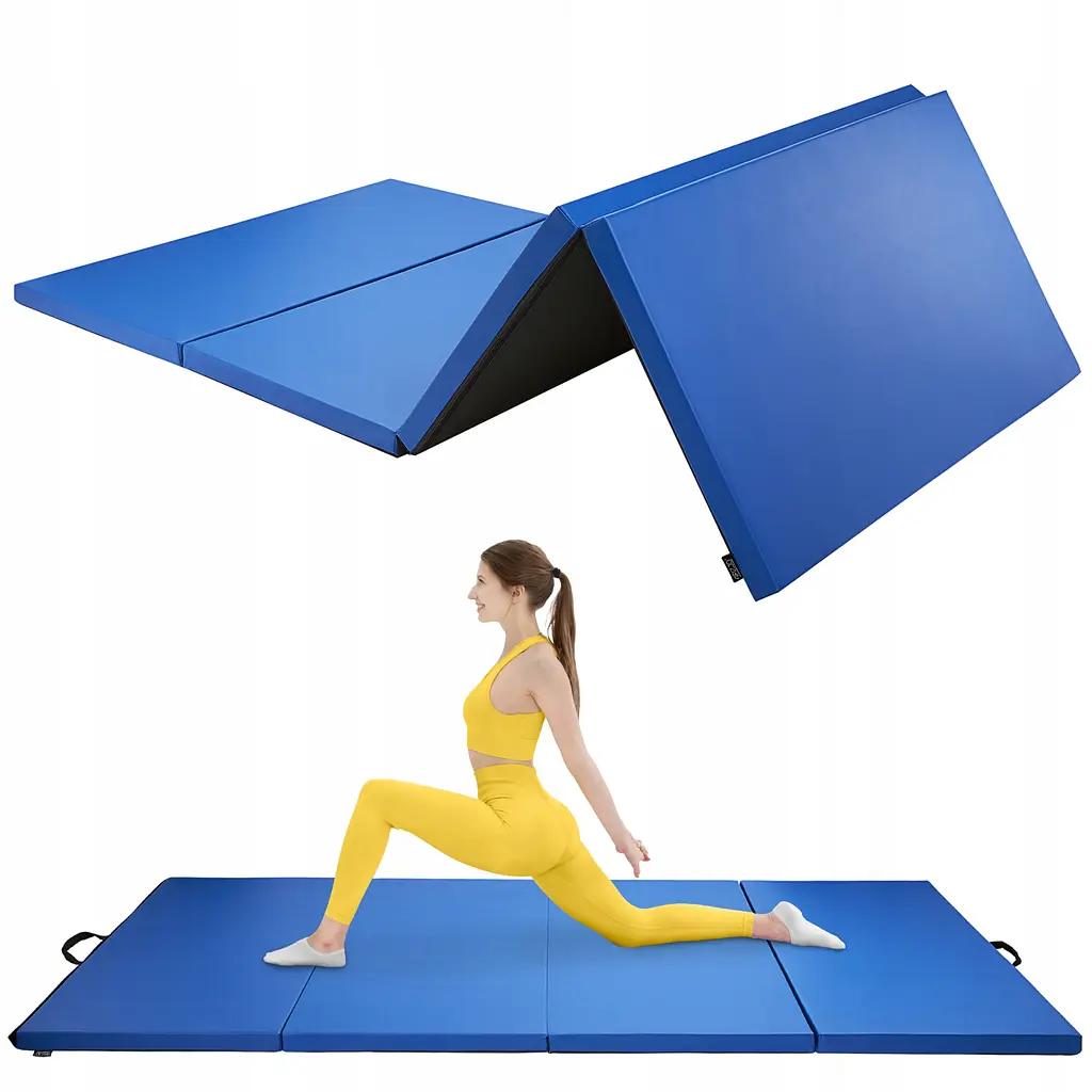 Мат гімнастичний складаний 4FIZJO XL 240 x 120 x 5 см Blue (P-5907739319715) - фото 5