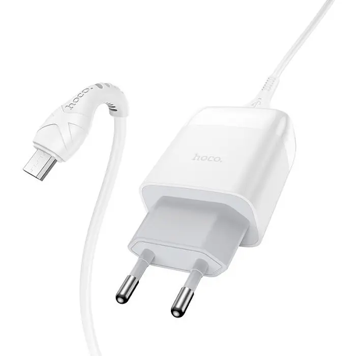 МЗП Micro USB 18W/3A/QC3.0 C72Q Hoco white - фото 3