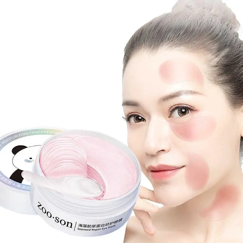 Зволожуючі гідрогелеві патчі ZooSon Seaweed Repair панда з екстрактом водоростей і зеленого чаю 60 шт - фото 2