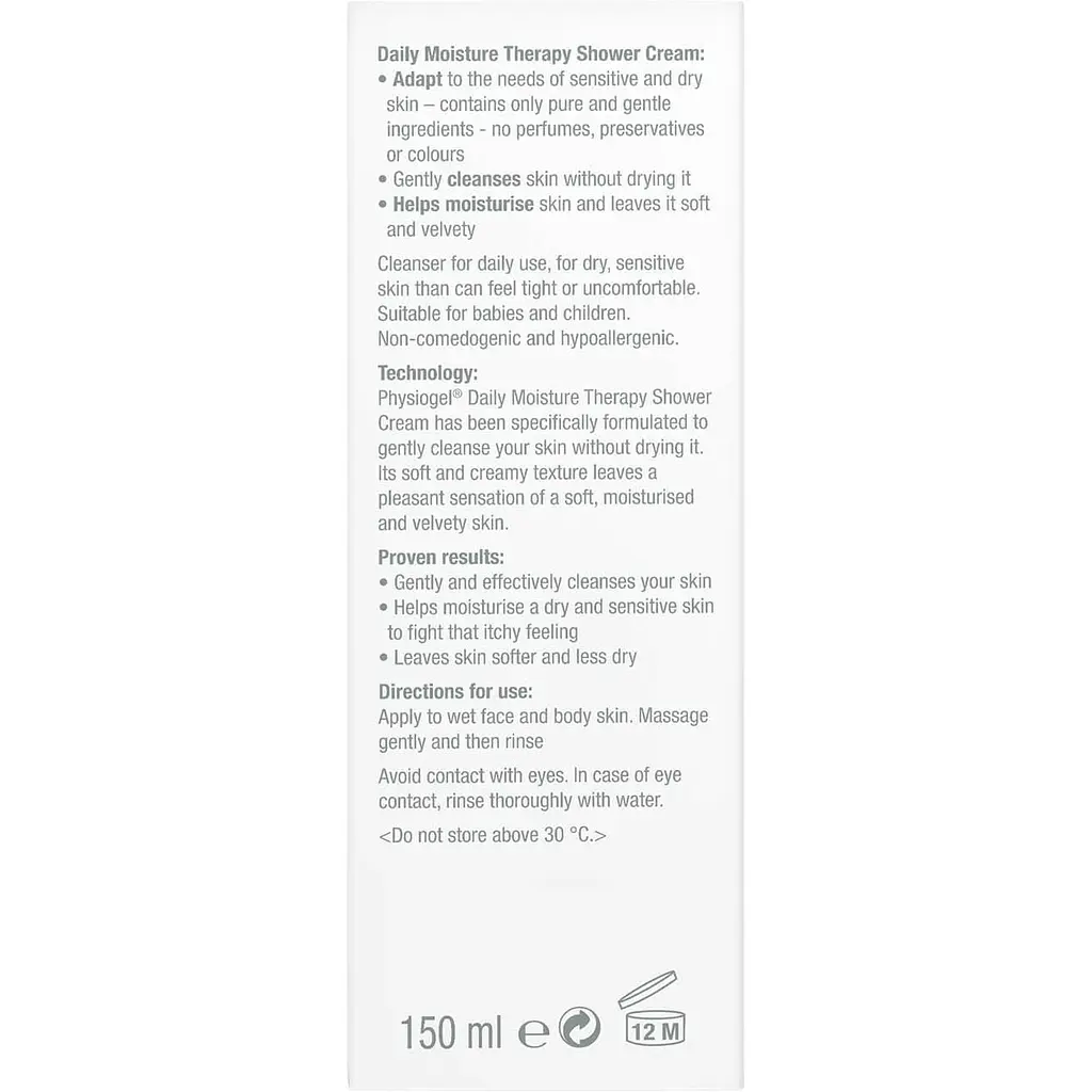 Крем-гель зволожувальний Physiogel Daily Moisture Therapy Shower Cream для вмивання і душа для сухої та чутливої шкіри 150 мл (1232047) - фото 4