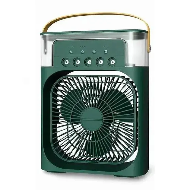 Настільний вентилятор з функцією зволожувача Air Cooler Fan Міні вентилятор - кондиціонер з відділенням для льоду - фото 3
