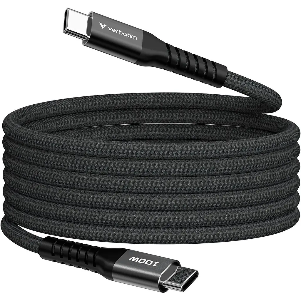 Кабель Verbatim 100 Вт /USB-C–USB-C /120 см-чорний (31863)