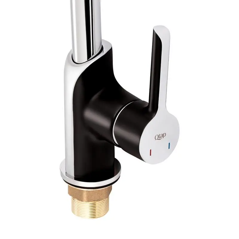 Змішувач для кухні Qtap Grand BCR 007F, Чорний матовий - фото 4