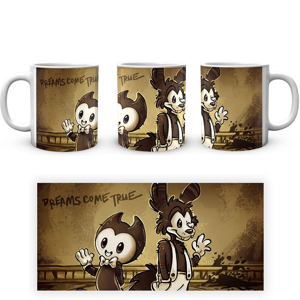 Чашка Bendy and the Ink Machine Бенді та чорнильна машина BIM 02.03 330 мл білий - фото 4