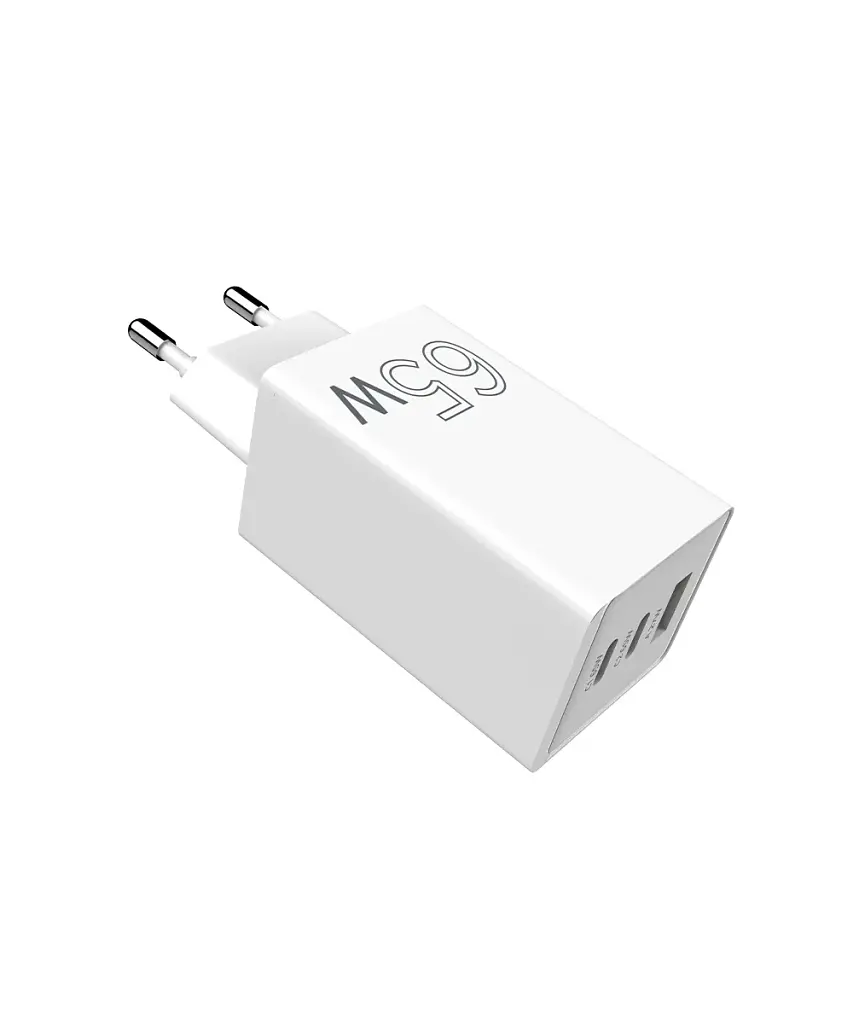 Мережевий зарядний пристрій Sigma mobile X-power 65W GaN, PD, QC (2xUSB-C + 1xUSB-A) White (PS65-01) - фото 7