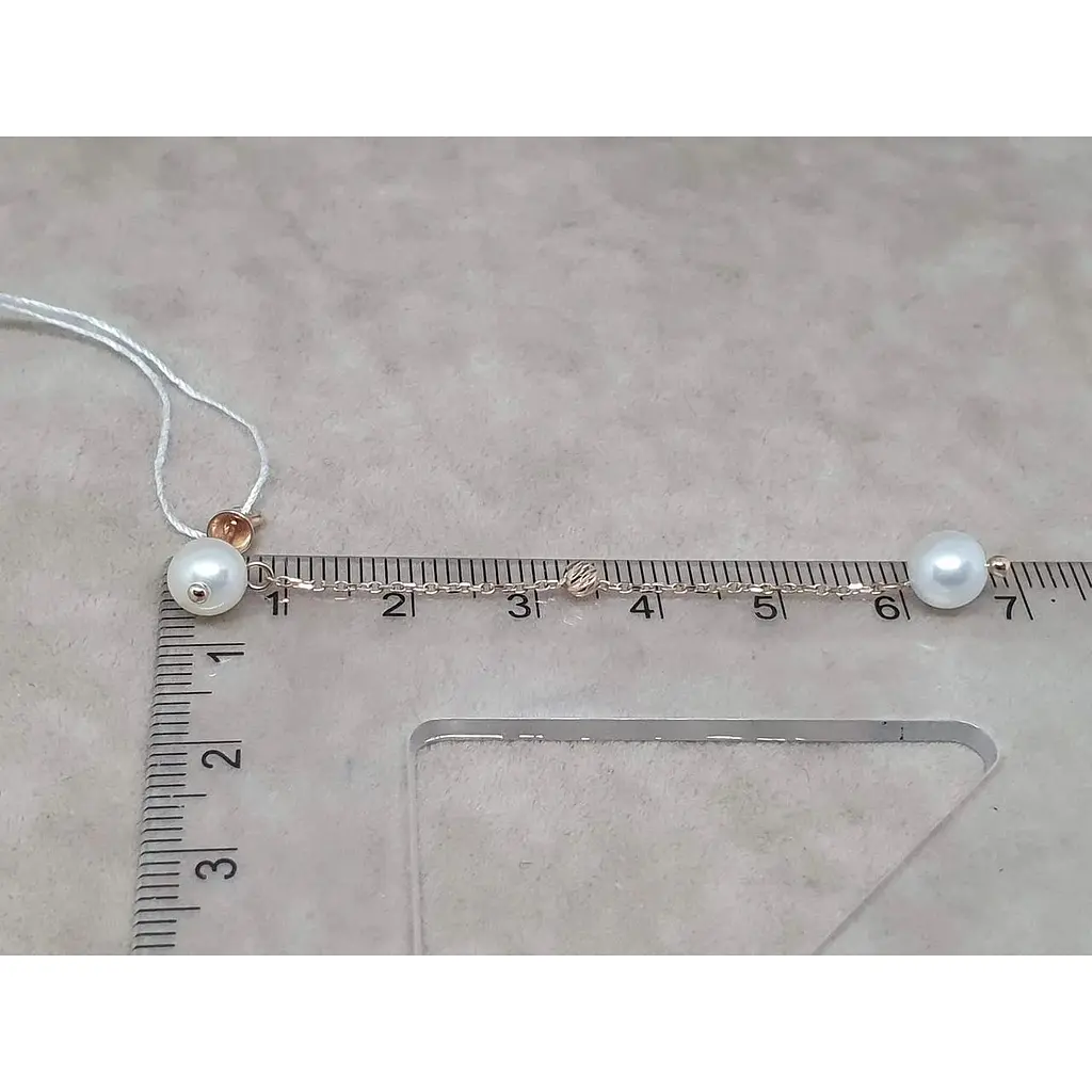 Золоті сережки-пуссети Tango з перлами. 580133 - фото 4