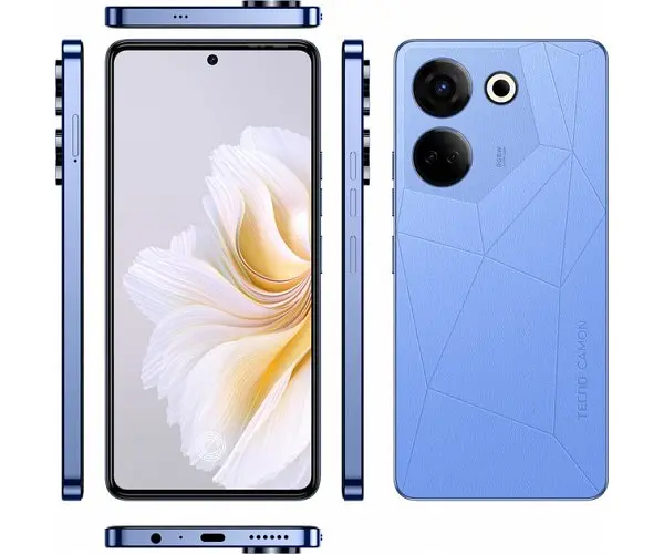 Смартфон Tecno Camon 20 Pro CK7n 8/256Gb NFC синій (4895180799815) - фото 4