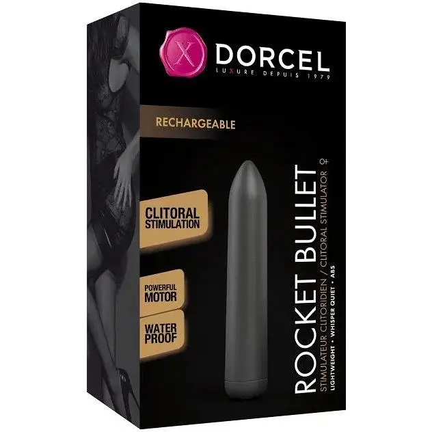 Перезаряджувана віброкуля Dorcel Rocket Bullet Black - фото 3
