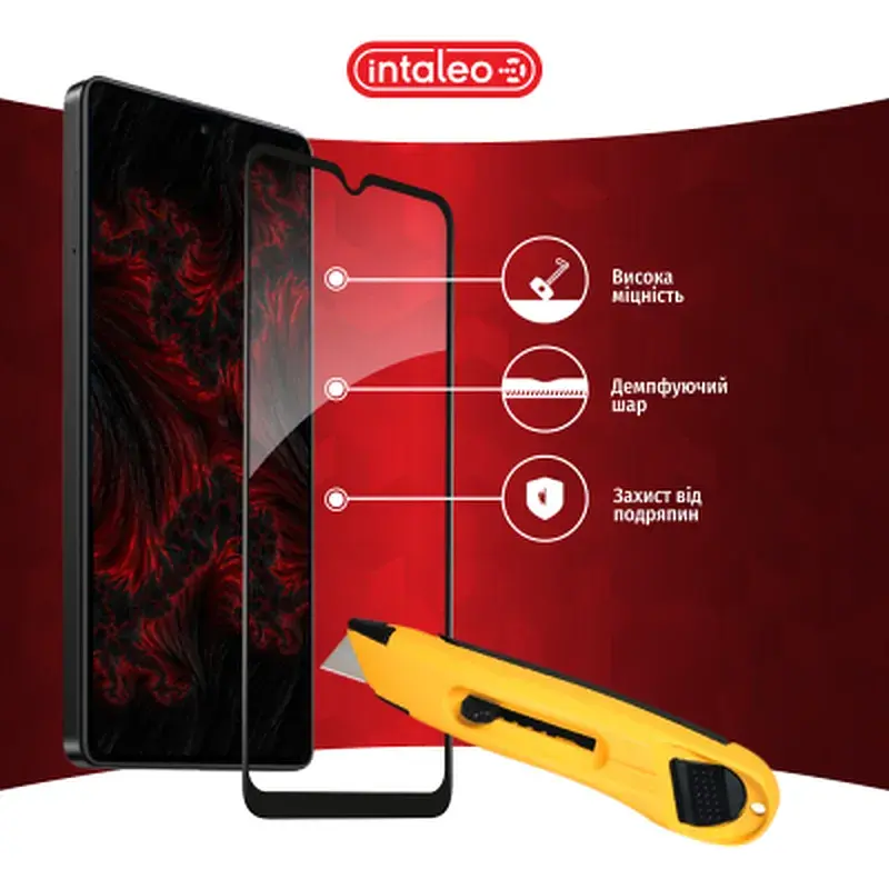 Скло захисне Intaleo Full Glue Xiaomi Poco C50 Black (1283126589683) - фото 5