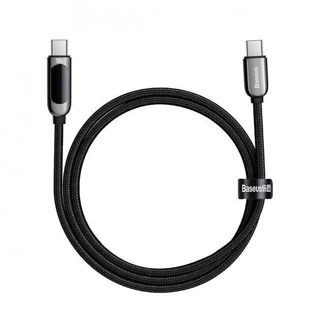 Кабель Baseus Display Fast Charging Data Cable Type-C to Type-C 100W 1m CATSK-B01 Black - фото 4