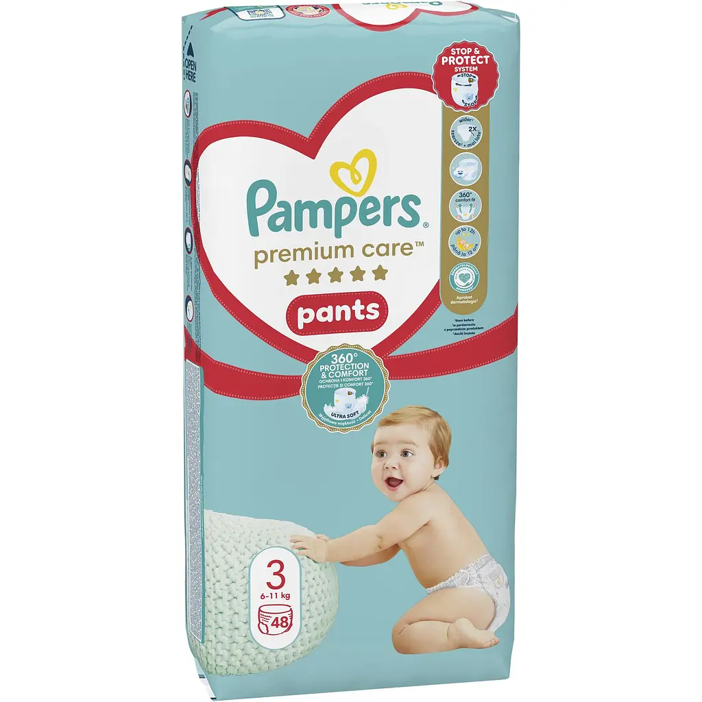 Підгузки-трусики Pampers Premium Care Pants Розмір 3 (6-11 кг) 48 шт. - фото 2