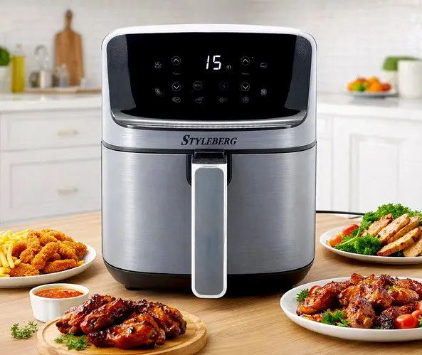 Аэрофритюрница безмасляная аэрогриль Styleberg 1571G 6.5 л мультипечь фритюрница с цифровым управлением 2000 Вт - фото 4