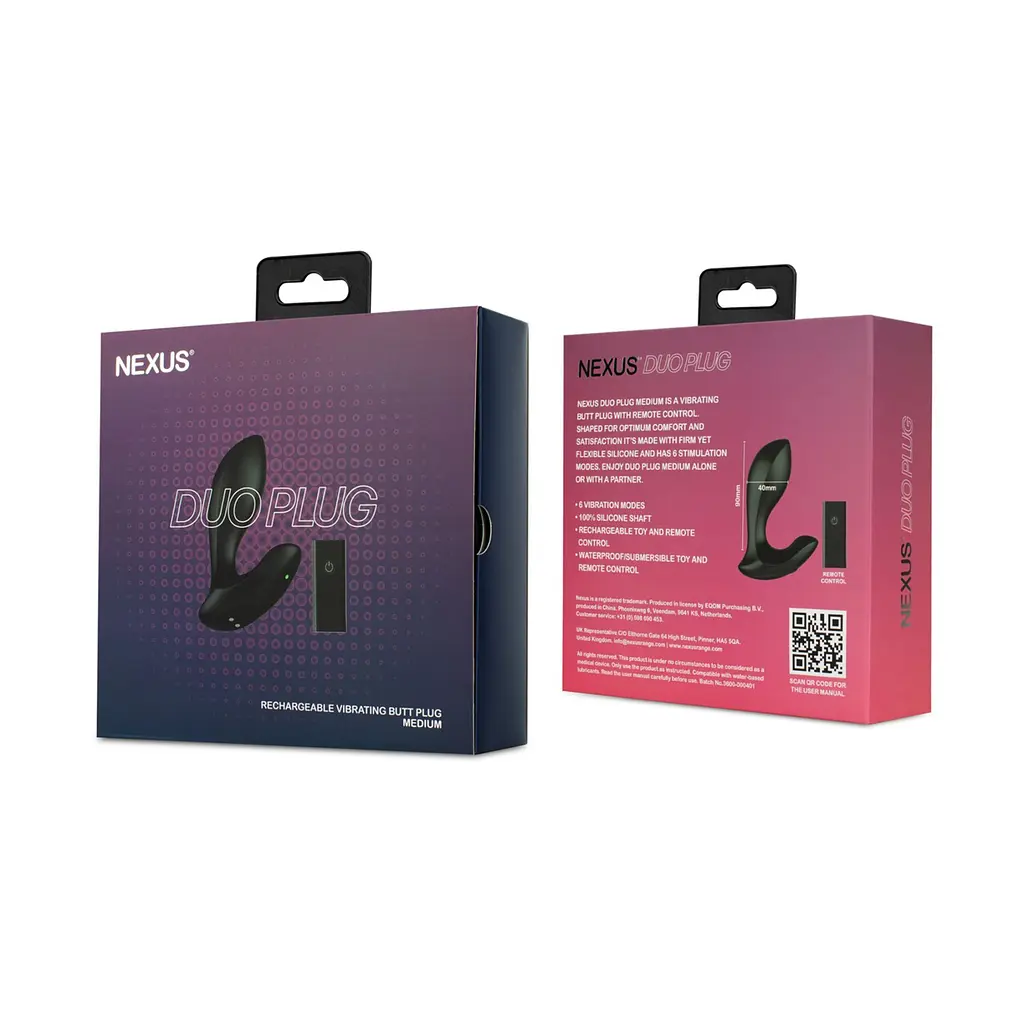 Анальна вібропробка Nexus DUO Plug Medium, 11.6 см - фото 5