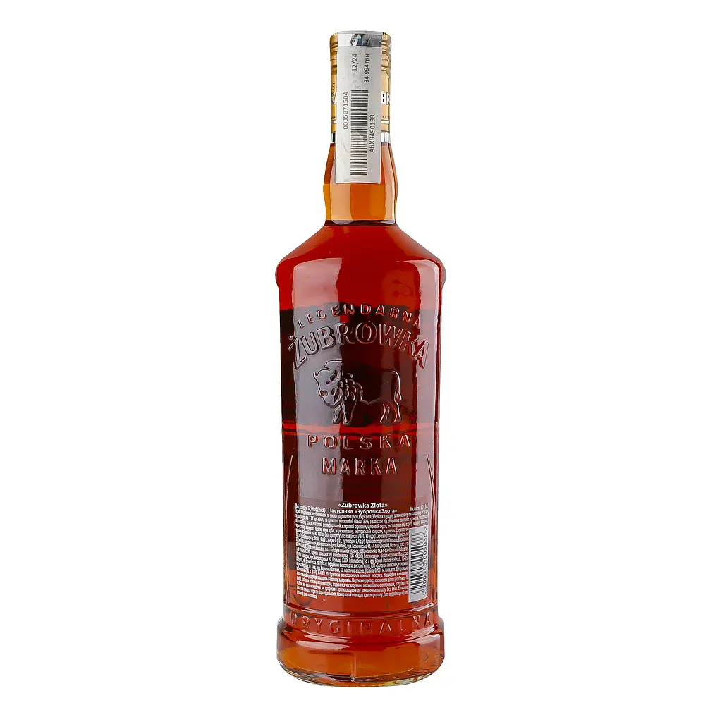 Алкогольный напиток Zubrowka Zlota 37.5% 0.7 л - фото 3