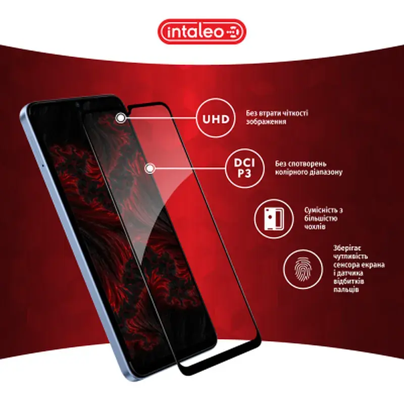Скло захисне Intaleo Full Glue Xiaomi Redmi A3 Black (1283126591297) - фото 4