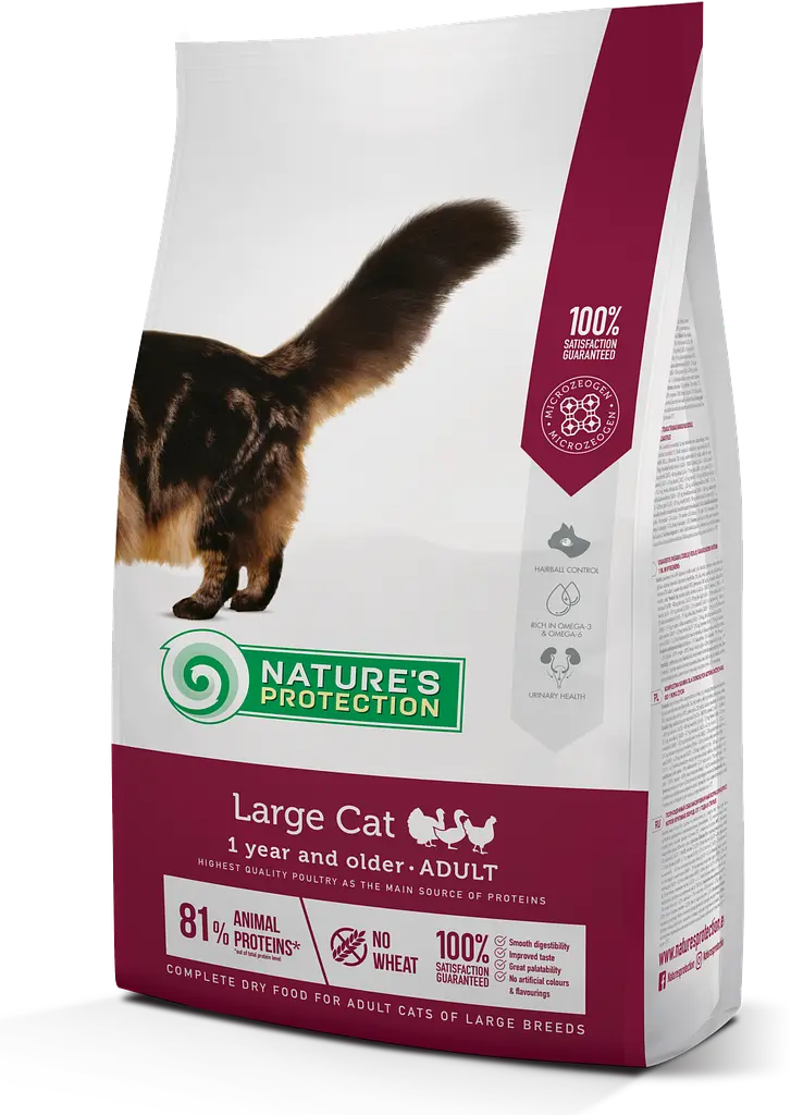 Сухий корм для дорослих котів великих порід Nature's Protection Large cat, 2 кг