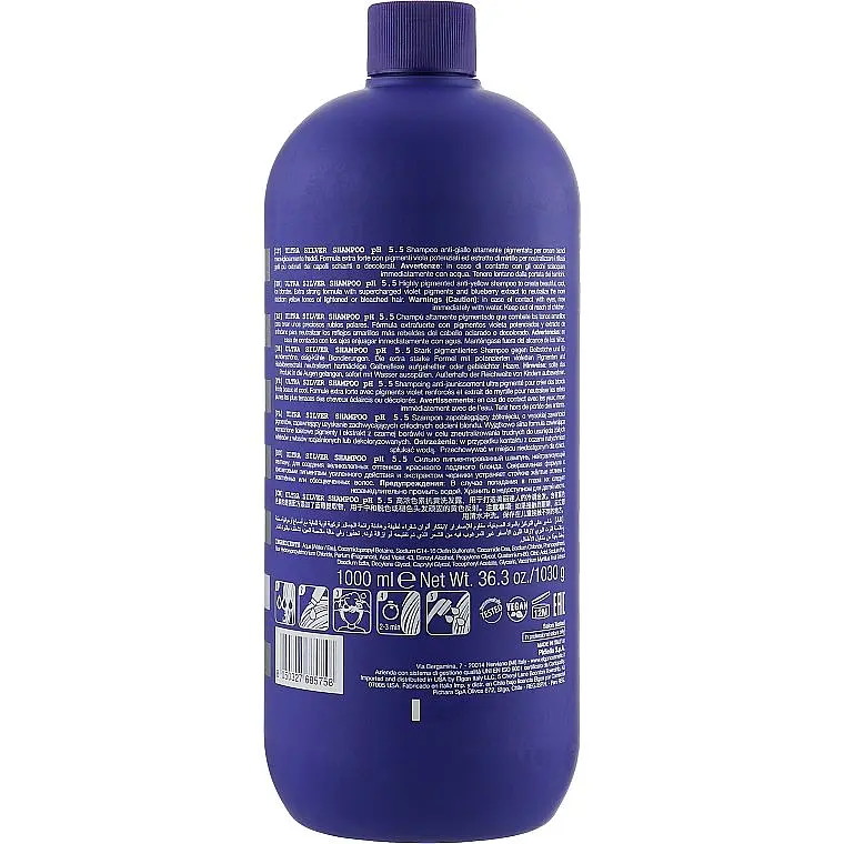 Шампунь для волос Elgon Colorcare Ultra Silver Shampoo с ультра-серебристым оттенком 1000 мл - фото 2