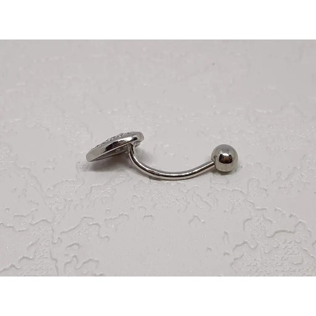 Серебряная серьга для пирсинга пупка Silvex 925. ПР2Ф/022 - фото 2