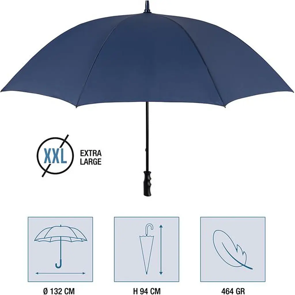Зонтик-трость Perletti Golf XXL с системой антивитер темно-синий (P96020-02) - фото 3