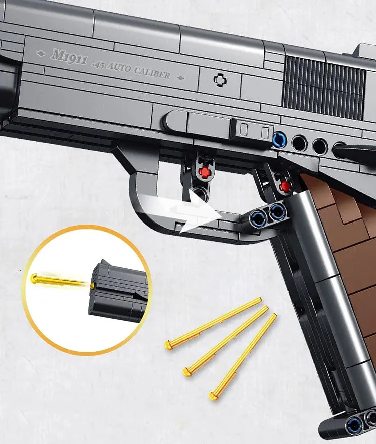 Конструктор M1911 Браунінг Самозарядний Пістолет 333 Деталей - фото 5