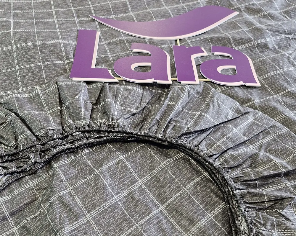 Постільна білизна LARA сатин d13231e160 з простирадлом на резинці 160х200х25 євро - фото 7